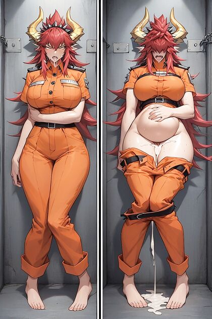Wide-Hipped Beauty Cries Out in Pleasure with Bare Feet Hentai Hentai AI Image