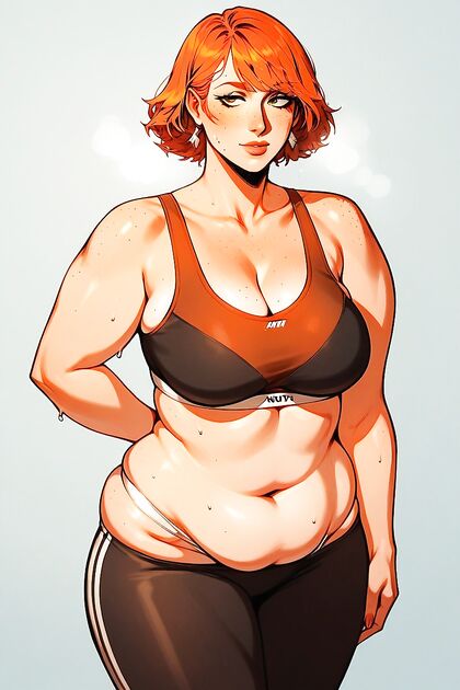 Redhead with Fringe Enjoying Intense Hentai AI Pleasure