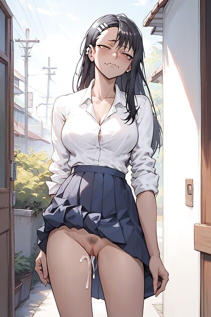 Tired Face and Seductive Skirt in Stylish Hentai AI Image
