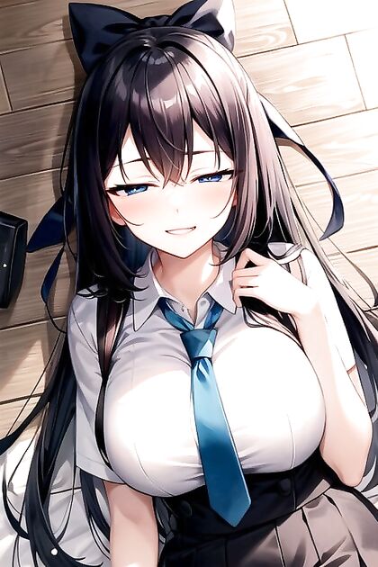 Little Ass Anime Girl 18+friend with Blue Hair in Steamy Hentai AI Image