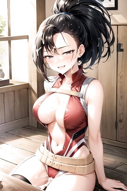 Momo Yaoyorozu from My Hero Academia Gets Creamed in Sexually Charged Hentai Hentai AI Image