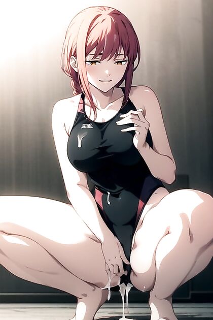 Squats and Masturbation in Bikini - Hot Hentai AI Image