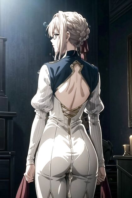 Violet Evergarden Enjoying Ultra-Detailed Creampie in Seductive Hentai AI Image