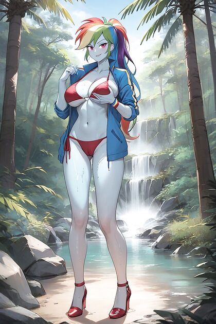 Rainbow Dash from Equestria Girl 18+s Enjoying Intense Full-Body Pleasure with Hands-On Action