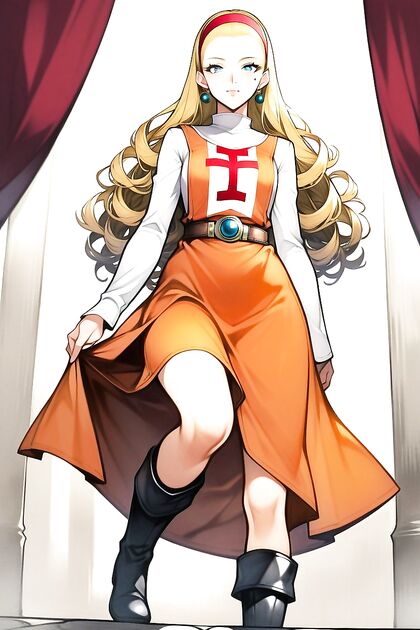 Long-Haired Babe in Hairband and Long Sleeves Nails Mind-Blowing hentaiOrgasms