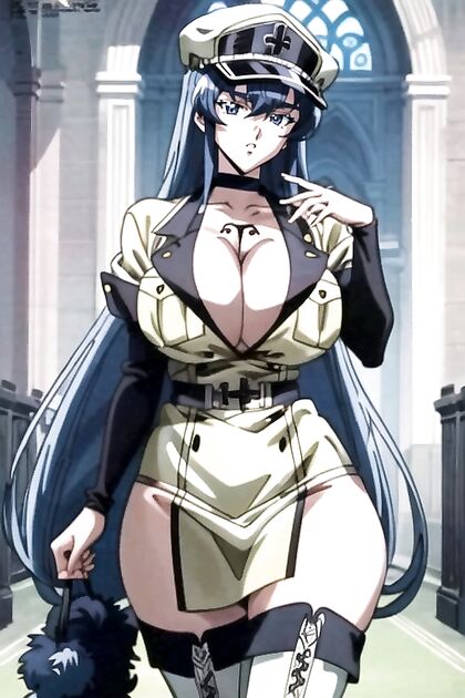 90s Style Bride with Huge Breasts in Wedding Dress Hentai Hentai AI Image