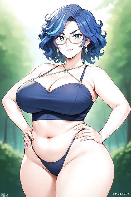 Shy and Tender Beauty with Marked Breasts and Huge Drooping Tits in Hentai Hentai AI Image