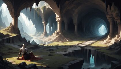 Warriors' Bones Scatter in Sealed Cave for}><< Intense Hentai AI Image