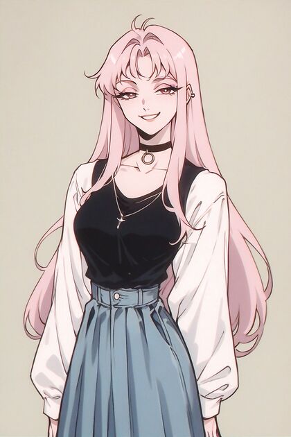 Huge Boobs on Display with Rose Background in Selfie Hentai Hentai AI Image