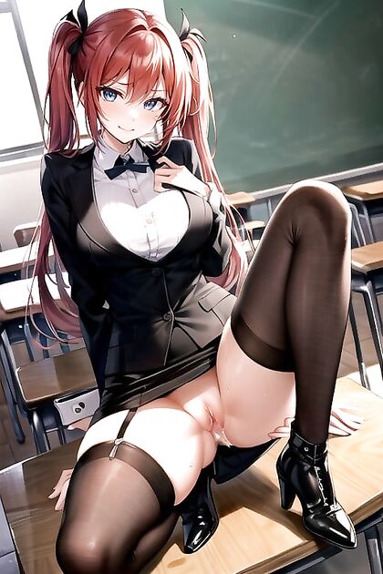 Chillingly Charismatic Teacher in Tight Pencil Skirt Tempts Students with Seductive Smiles