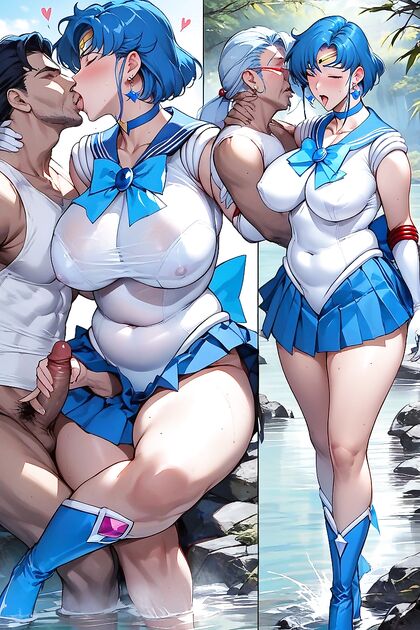 Handjob in a Blue Skirt - Intense Hentai AI Image