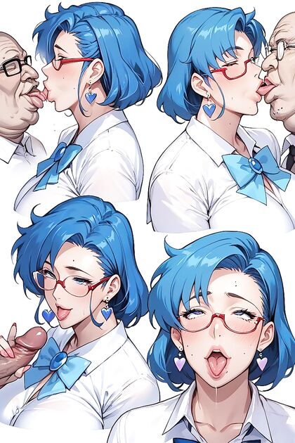 Office Shirt Meets Classroom Heat in Ahegao Hentai AI Image