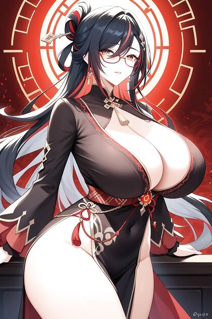 Lifted Skirt Gangbang - Cum On Face, Breasts, and Thighs in Wild Hentai AI Image