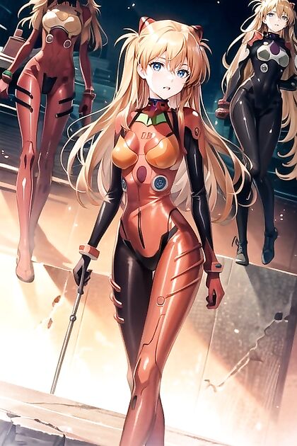 Asuka from Evangelion Takes on Intense Hentai AI Pleasure Sessions