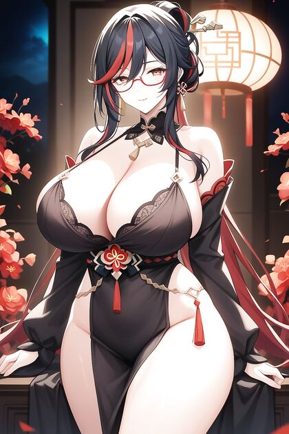 Perfect Bodied Beauty with Yellow Lipstick Tempts in Cave Hentai AI Image