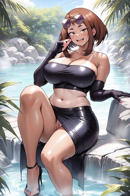 Sexually Charged Woman in Tight Pencil Skirt Explodes in hentai Pleasure
