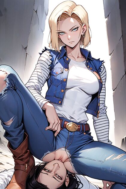 Torn Jeans and Revealing Views from Behind in Seductive Hentai AI Image
