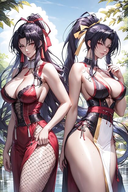 Seductive Classroom Image with Shiny-Skinned hentai Characters