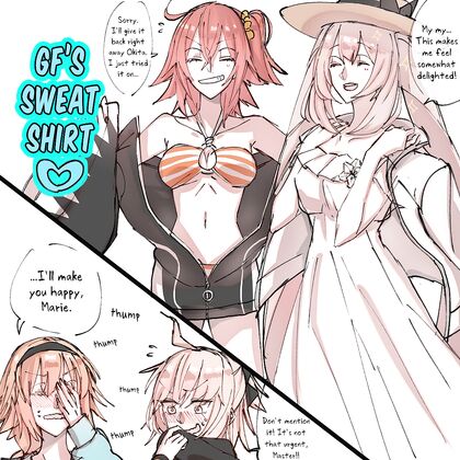 Hentaified Rit-Marie Threesome in XXX Sticky Situation with Shared Girlfriend Clothing