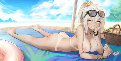 Sun-kissed babe gets drilled in public - HOT hentaixxx pics!