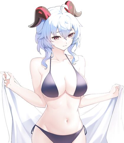 Holy shit!, Ganya’sluscious ass in her wet hentiesswimsuit is pure XXX magic!