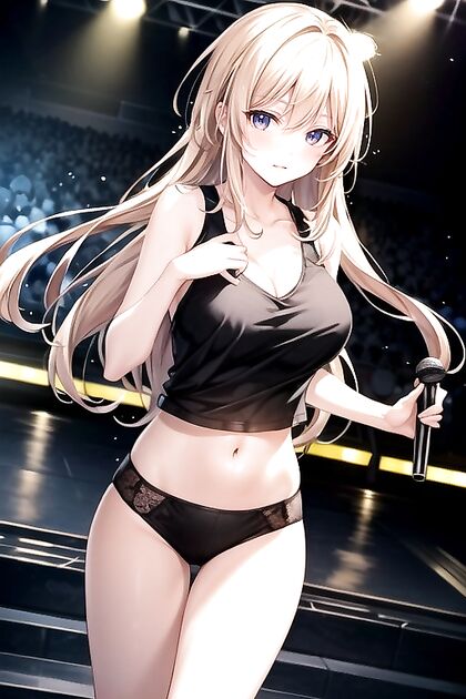 Exposed Belly Button and Detailed Image - Hot Stage Action in Hentai Hentai AI Image