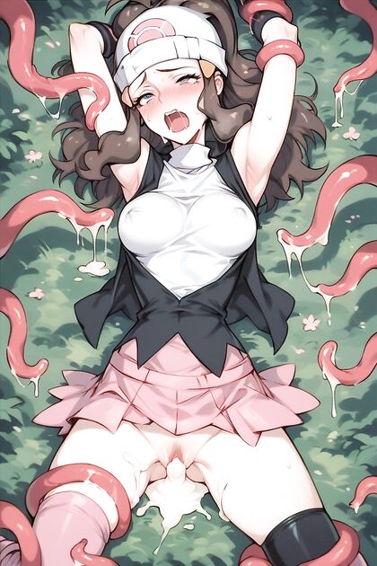 Hilda's Pokémon Costume Gets Tentacled in Nipple-Bulging Spitroast Action