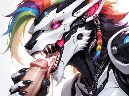 Naked Furry Man with Ball Piercings Exploring Intense Hentai Pleasure