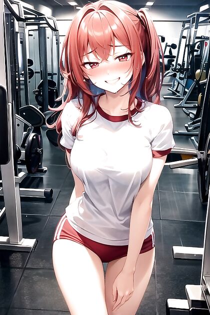 Twilight Sports Gym Lit by Faint Lights for Steamy Hentai AI Image