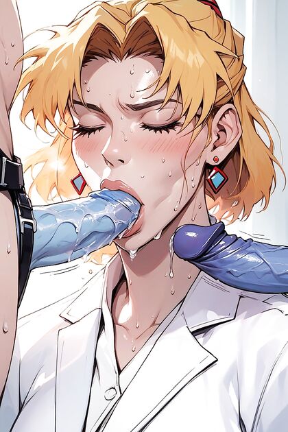 Close-Up Lab Image with Professor Ritsuko Akagi from Neon Genesis Evangelion Hentai Hentai AI Image