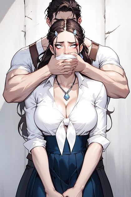 Katara from Avatar Grabbed from Behind in Steamy Skirt Action