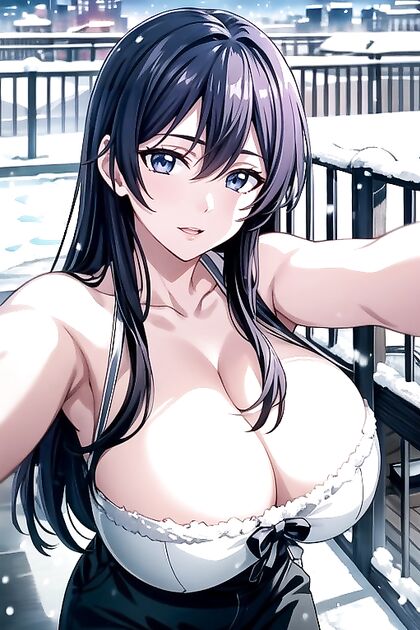 Fake Boobs on Display at Dawn on the Balcony in Hentai AI Porn
