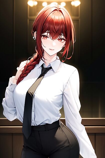 Makima with Red Eyes Bound and Pleasured in Intense Hentai AI Porn