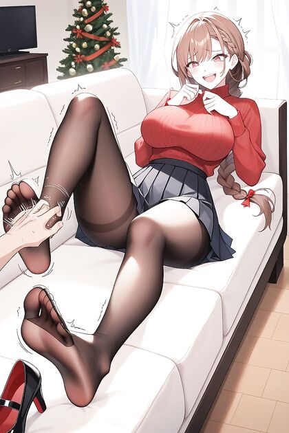 Holly's Wide Hips and Seductive Pink Eyes in Steamy Hentai AI Image