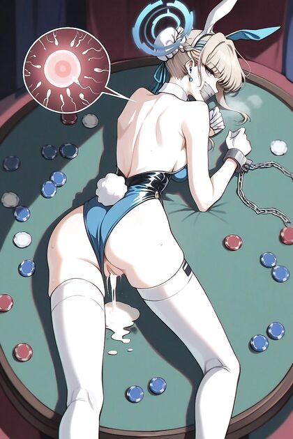 Toki in Bunny Outfit with Tape Gag and Shaved Pussy for Steamy Hentai AI Image