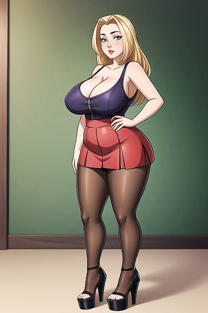 MILF with Massive Fake Breasts Shows Off Her Perfect Body in Hentai AI Porn