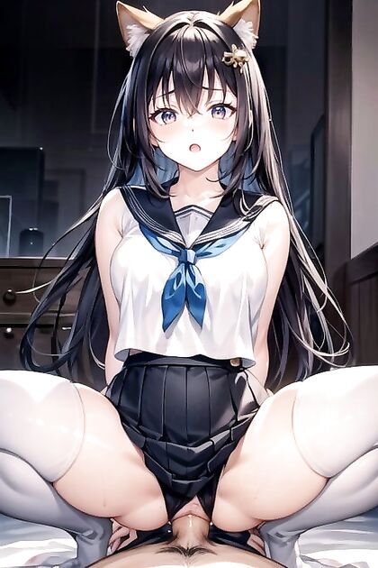 Hands Behind Back, Small Breasts Riding Position Hentai orgasms