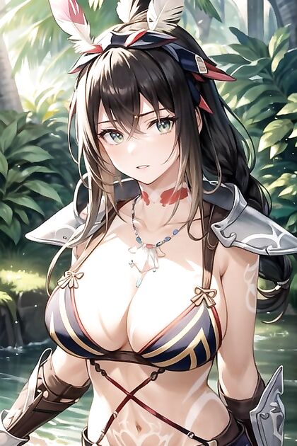 Kaina from Monster Hunter Bound in Seductive Hentai AI Image