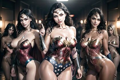Indonesian Beauty in a Harem Fantasia for Wonder Woman Hentai Pleasure