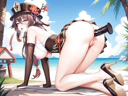 Trembling Round Ass in Skirt for Juicy Hentai AI Image