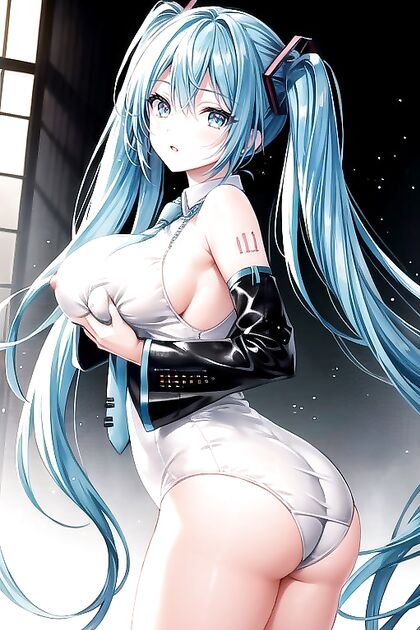 Haizune Miku Gets Intimate with One Lucky Guy in Detailed Hentai AI Image