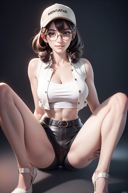 Fiolina from Metal SlagLaughs and Teases While Looking at You in Naughty Hentai AI Image
