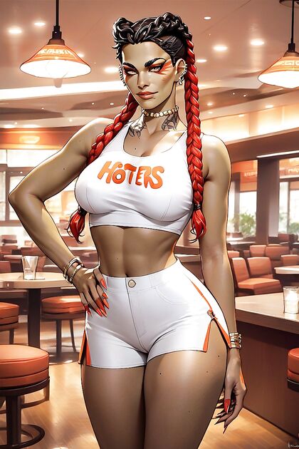 Loba from Apex Legends Strips Down in Her Hooters Uniform for Vagera Hentai Fun