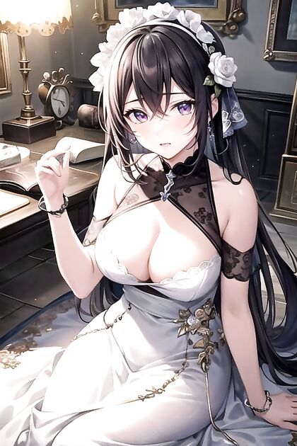 Shizuka from ZOM100 Blushes with Embarrassment in Small Breasts Hentai AI Image