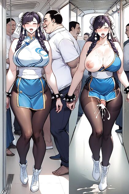 Big Breasted Beauty Takes On Subway Station in Wild Hentai AI Image