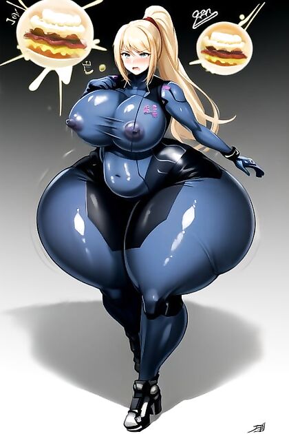 Unrealistic Body Features - Huge Cheeks and Thick Belly in Hentai Hentai AI Image