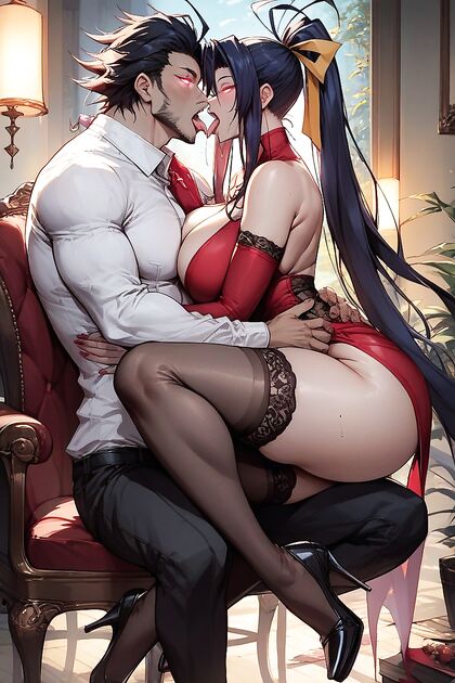 Akeno from DXD Seduced in High Heels and Hypnotic Hentai Pleasure