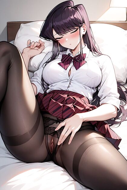 Teen 18+ seduces with visible panties under leggings in bedroom hentai fantasies