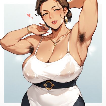 Natural Breasts and Hairy Armpits in Mind-Blowing Hentai AI Image