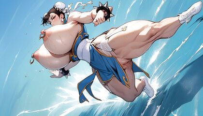 Full-Length Top-Down Hentai AI Image with Garter Belts and Heels
